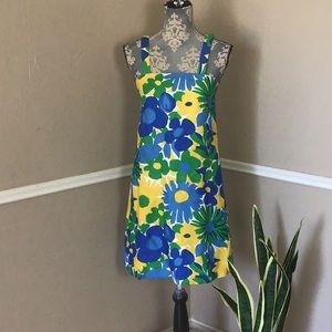 Flower Multicolor Print Jumper Strap Sleeveless